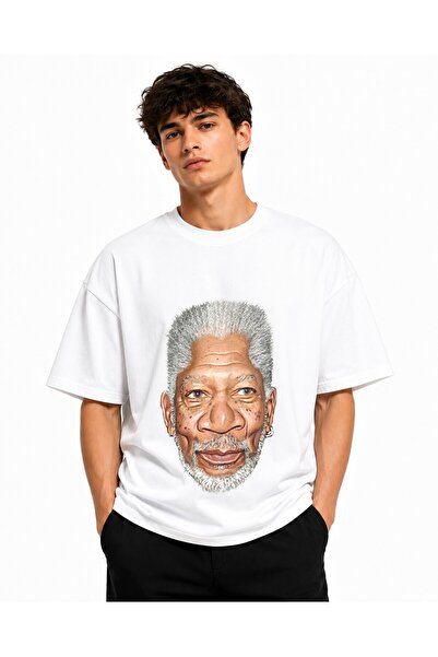 Inscriptie Ουνισέξ Βαμβακερό T-Shirt Υψηλής Ποιότητας  "Μόργκαν Φρίμαν "