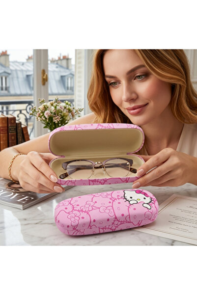 Choice12 maomi Hello Kitty Hard Glasses Case,Cute Cartoon Print Eyeglasses St...