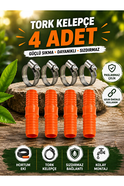 By mag Hose Clamp 4 Pcs and Hose Attachment 4 Pcs