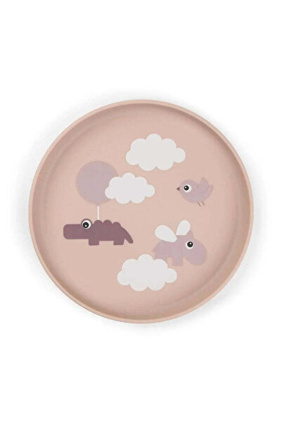 Done By Deer Happy Clouds - Non-Slip Plate - Pink