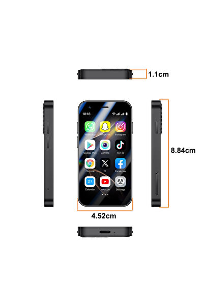 choice2 Black SOYES A17 Mini Android8.1 Smart Phone 3.0 Inches 2GB RAM 16GB R...