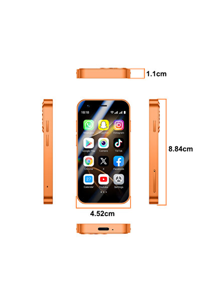 Choice1 Orange SOYES A17 Mini Android8.1 Smart Phone 3.0 Inches 2GB RAM 16GB ...