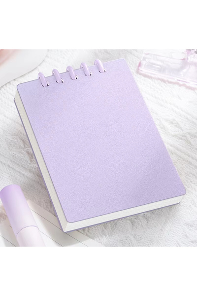 Choice a7-Purple 80 Sheets Binder A7 Loose-Leaf Notebook Horizontal Line Inne...
