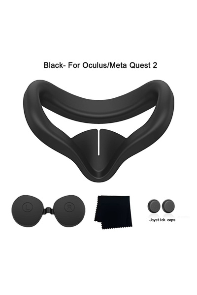 Choice For Quest2-BLK Comfortable Anti Sweat Washable Eye Mask Silicone Face ...
