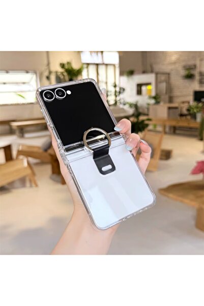 Choice4 جراب هاتف شفاف مقاوم للصدمات مع حلقة وحماية للمفصل لهاتف جالكسي زد فل...