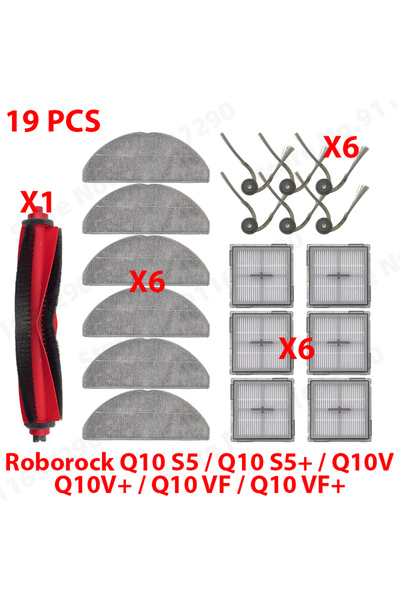 Choice22 مجموعة روبوروك 8 قطع لـ Roborock Q10 S5 / Q10 S5+ / Q10V / Q10V+ / Q...