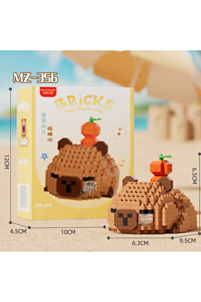 Choice8 مكعبات بناء إبداعية جديدة MZ-356 على شكل دمية كابي كابيبارا لطيفة، زي...