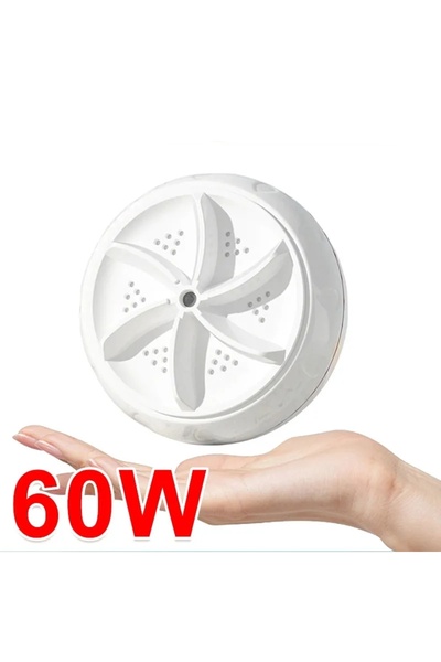 Choice White 60W Portable Turbo Washing Machine Hight Power Mini Ultrasonic W...