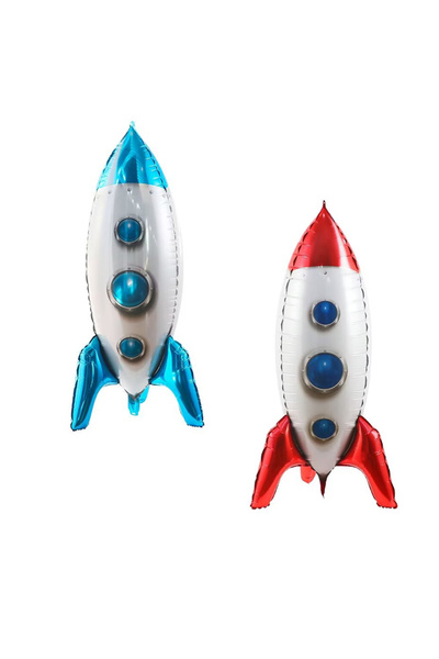 Choice 80x46cm mix 2pcs 4D Standing Foil Inflatable Rocket Balloons Kids Oute...