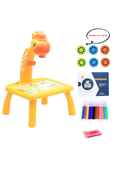 Choice1 جهاز عرض ضوئي صغير LED أصفر اللون من GRF بستة شرائح، مناسب للرسم والت...