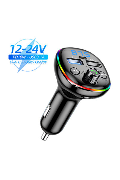 Choice1 جهاز إرسال FM للسيارة مزود بمنفذي USB مزدوجين وتقنية بلوتوث PD، محول ...