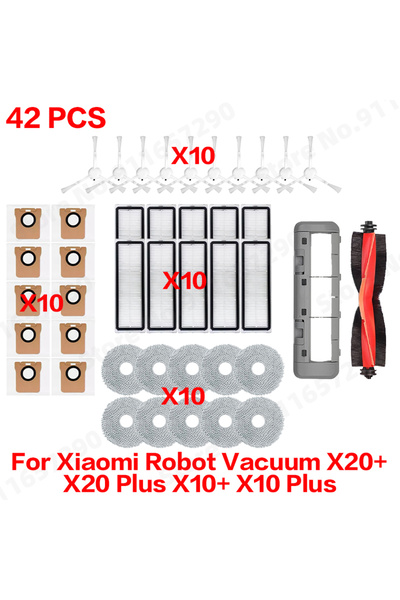 Choice10 Set 3 For Robot Vacuum X20 Plus/ X20+/X10+ / X10 Plus Spare Parts Ac...