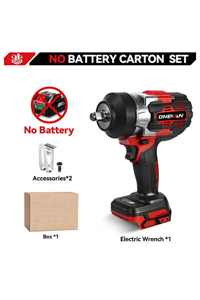 Choice Without Battery ONEVAN Brushless 2800N.M High Torque Electric Impact W...
