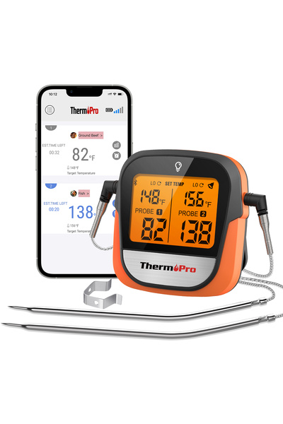 Choice ثيرموبرو TP902 جهاز قياس حرارة اللحوم الرقمي اللاسلكي بتقنية البلوتوث ...