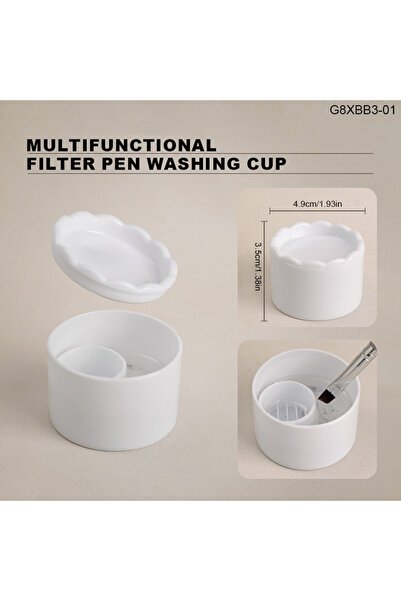 Choice G8XBB3-01 Nail Brushes Washing Cup Nail Wash Pen Cup Brush Cleaner Box...