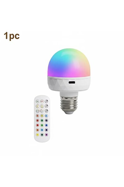 Choice1 1PC RGB LED Light Bulb USB 5V Charging Smart Remote Control Dimmable ...
