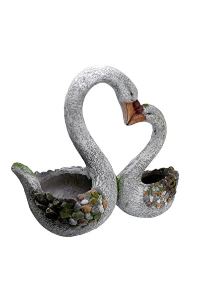 Solplant Decoratiune gradina, ceramica, lebede, 49x23x44.5 cm