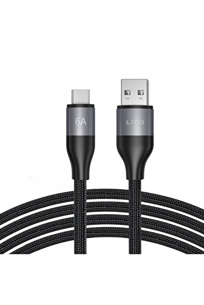 Lito Cablu Date si Incarcare USB-A - USB-C LD23T, 18W, 1m, Gri
