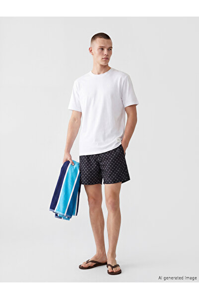 LC Waikiki Trendlucky Men's Short Length Patterned Swim Shorts with Differenc...