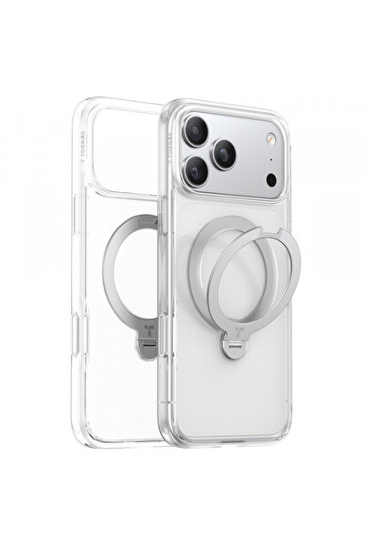 Apple Husa MagSafe pentru iPhone 17 Pro Max, Torras, Ostand Spin, Transparenta