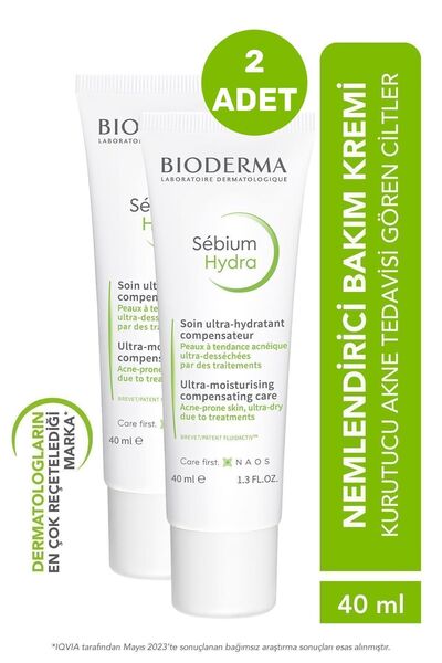 Bioderma Sebium Hydra Cream - 40 Ml, 2 Pieces