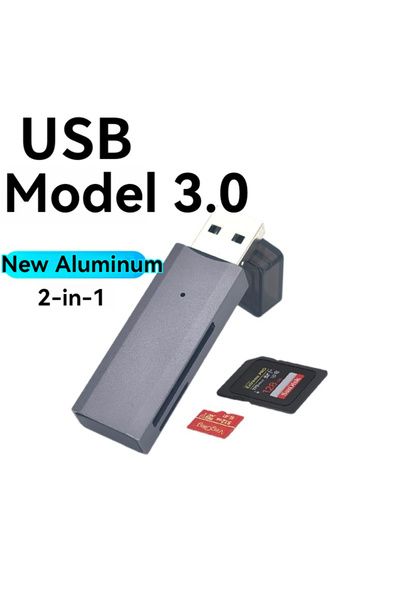 Choice Alloy 3.0 2-in-1 Multi Functional USB 3.0 Card ReaderMiniSD TFMemoryCa...