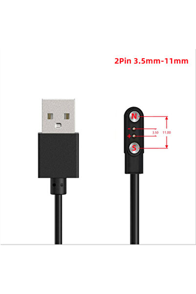 Choice7 Black(2P 3.5mm-11mm) 2Pin 4Pin 5Pin Magnetic Charging Cable USB to Po...