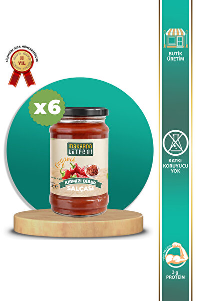 Makarna Lütfen Avantajlı 6 Lı Organik Biber Salçası (6x300 g)