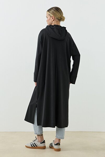 QANU Aerın Uzun Sweatshirt Siyah