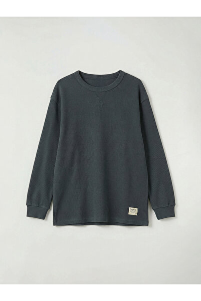 LC Waikiki Original Oval Collar Boys' Long Sleeve T-Shirt