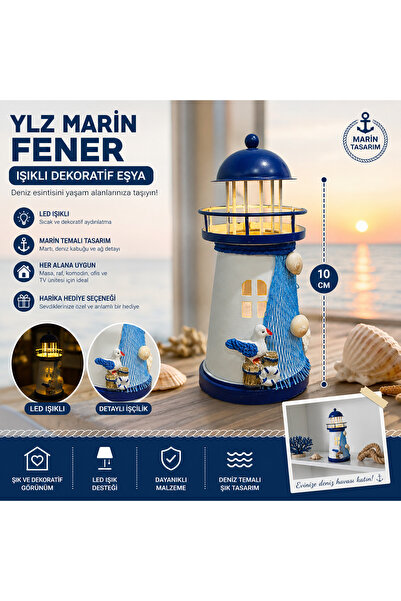 Genel Markalar YLZ MARİN FENER M004 IŞIKLI DEKORATİF EŞYA