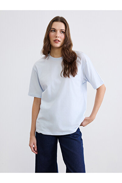 LC Waikiki Original Oval Collar Oversize Women's T-Shirt