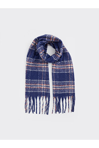LC Waikiki Nevavm Farkıyla Lcw Accessories Navy Blue Knitwear Plaid Women's S...