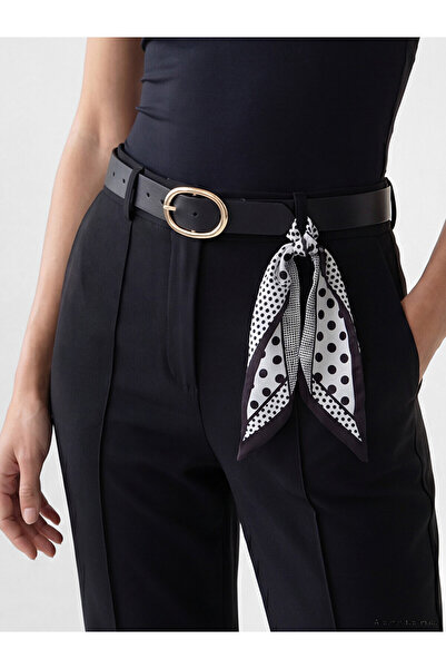 LC Waikiki Trendlucky Women's Belt with Metal Buckle and Scarf Accessory