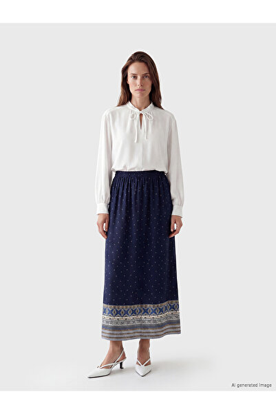 LC Waikiki Original Elastic Waist Patterned Flared Skirt