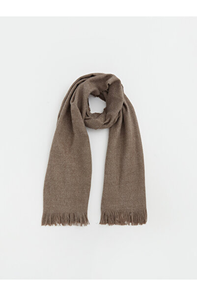 LC Waikiki Lcw Accessories Brown Knitwear Plain Girls' Scarf with Nevavm Diff...