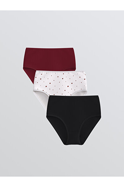 LC Waikiki Nevavm Printed Classic Panties with Difference 3-Piece Set
