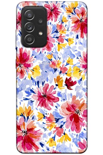 Zebana Samsung Galaxy A52S 5g Compatible Case Spring Flowers 7 Silicone Case ...