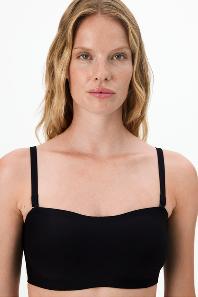 Penti Black Invisible Bandeau Strapless Bra
