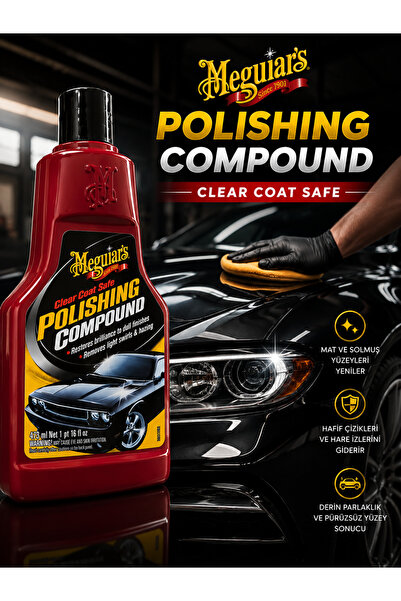 Meguiars Clear Coat Oto Cila Polishing Compound 473 Ml