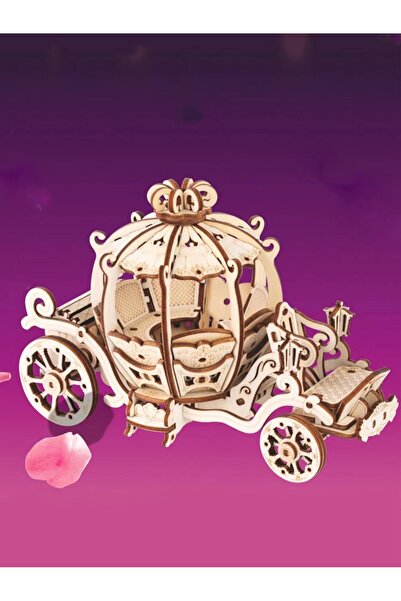 Choice 3D Wooden Puzzle Assembly Wood Craft Kit Pumpkin Cart Model Kit Gifts