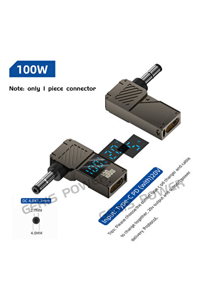 Choice محول طاقة 4.0 × 1.7 مم 6.5 واط 90 واط 100 واط USB Type C PD إلى الكمبي...