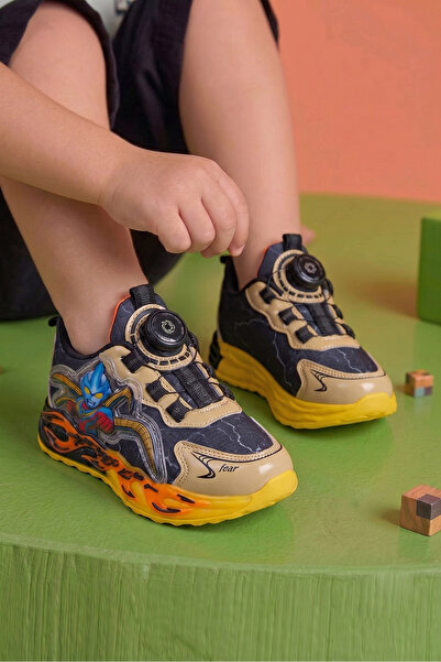Nstil Casual Boy's Black Sports Shoes με κορδόνια και μοτίβο στη σόλα, άνετα ...