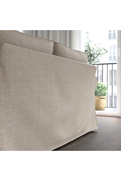 mucize Ektorp Compatible 2-Seat Sofa Cover in Light Beige in Kilango