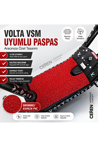 Ceren Handmade Concept Volta Vsm Uyumlu Kıvırcık Paspas, Vsm Paspas, Volta Pa...