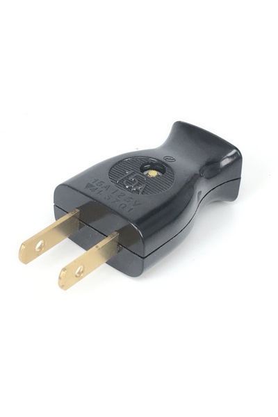 Choice Black Male New America 2 Pole 15A Male US Wiring Plug Adapter Female S...