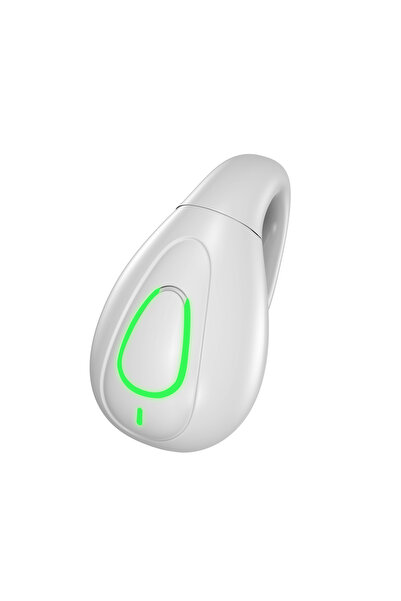 Choice سماعة رأس لاسلكية WHITE S20 Ear Clip V5.3 غير داخل الأذن، سماعة أذن وا...