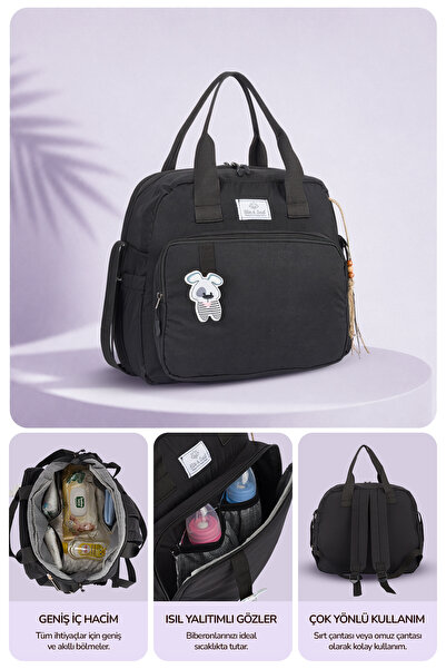 Elite Seal Luna Black Mother Baby Care Bag