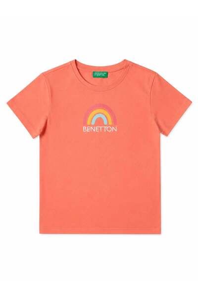 United Colors of Benetton Benetton majica kratkih rukava za devojčice sa dugi...