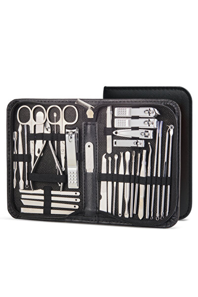 Choice1 32pcs Black-Silver 8/32pcs Manicure Set Professional Pedicure Kit Nai...